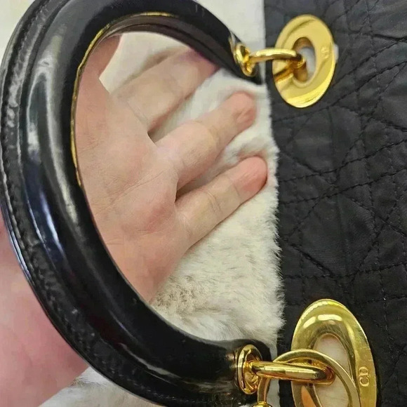 Dior Black Cannage Nylon Large 2-Way Satchel - Picture 9 of 16